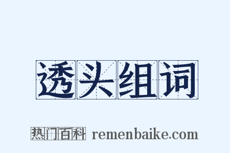 透头组词是什么意思的图片